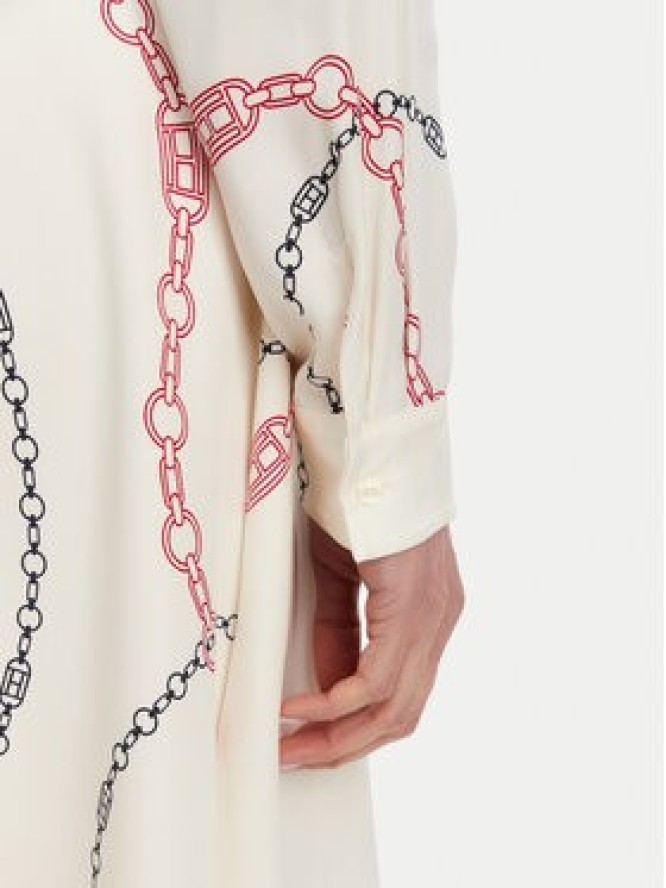 Tommy Hilfiger Sukienka koktajlowa WW0WW44664 Biały Regular Fit