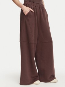 Kappa Spodnie dresowe 36226ZW Brązowy Oversize