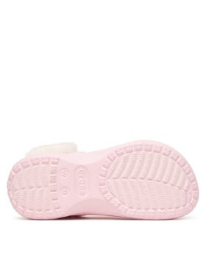 Crocs Klapki Classic Platform Fuzz Lined Clog 212854 Różowy