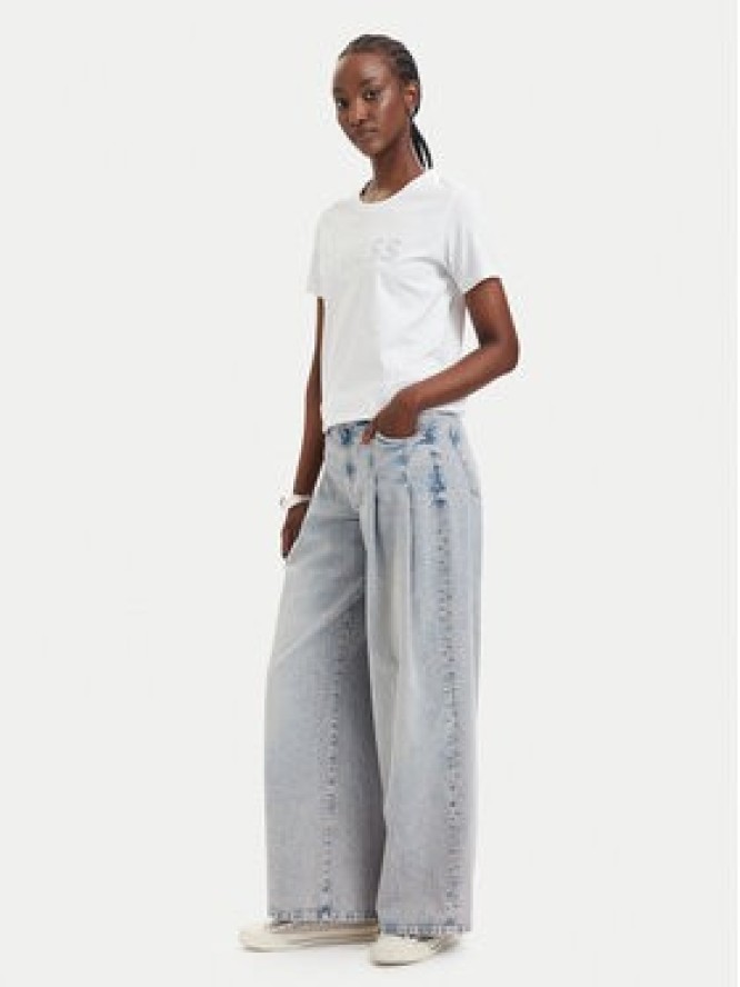 Guess Jeans Jeansy W6GA2U D5M57 Niebieski Wide Leg