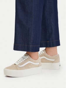 Vans Tenisówki Old Skool Platform VN0009PZ4MG1 Beżowy
