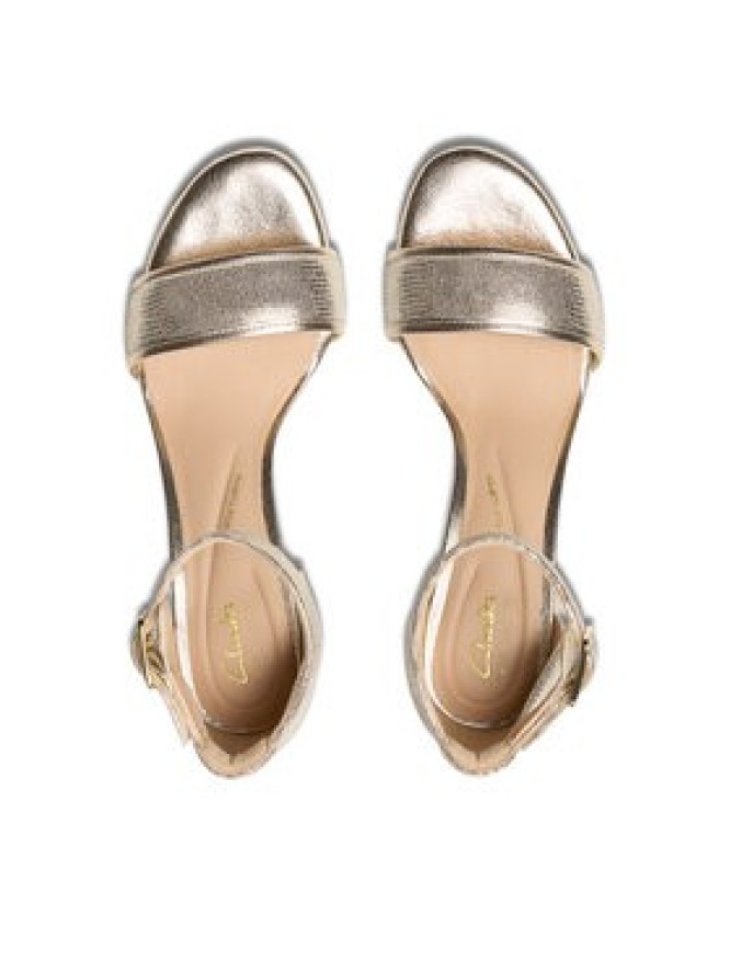 Clarks Sandały Ezoria Mae 26181296 Złoty