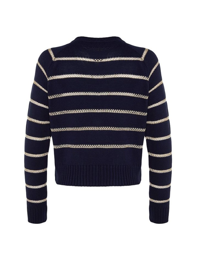 trendyol Sweter w kolorze granatowo-beżowym rozmiar: M