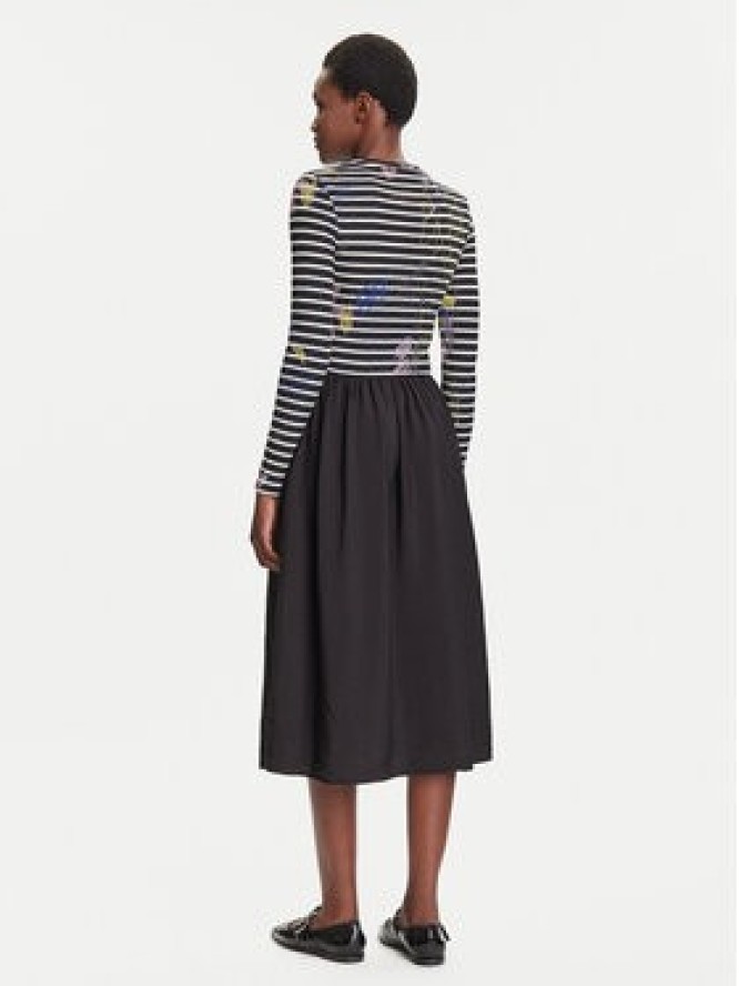 Desigual Sukienka codzienna Raya Hibrida 25WWVW15 Czarny Regular Fit