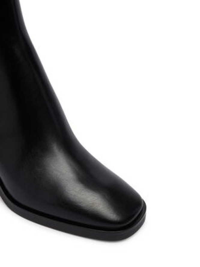 Calvin Klein Botki Block Heel Chelsea Boot Lth HW0HW03177 Czarny