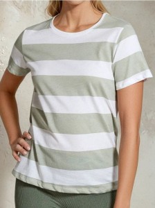 Koszulka w paski - zielony