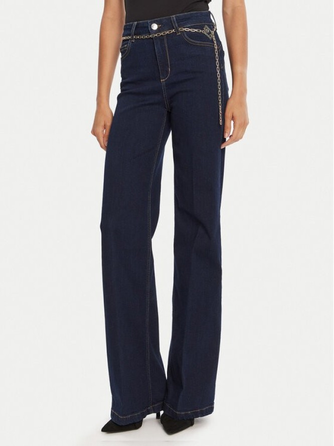 Liu Jo Jeansy UF5097 DS018 Granatowy Flare Fit