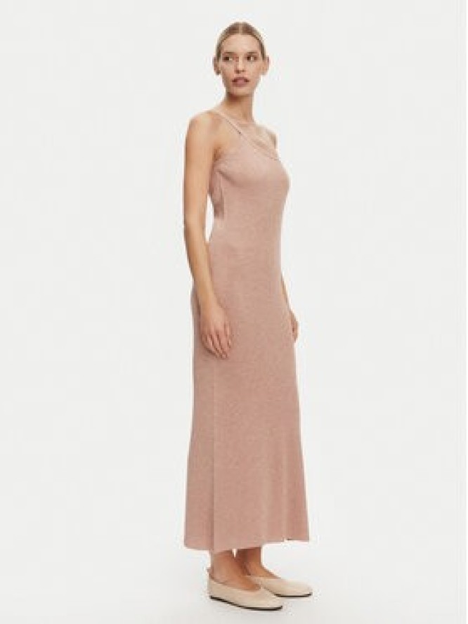 Kontatto Sukienka dzianinowa 3M0563C Beżowy Regular Fit