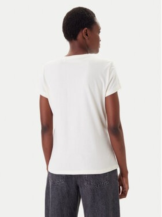 Mustang T-Shirt Loa 1016146 Écru Slim Fit