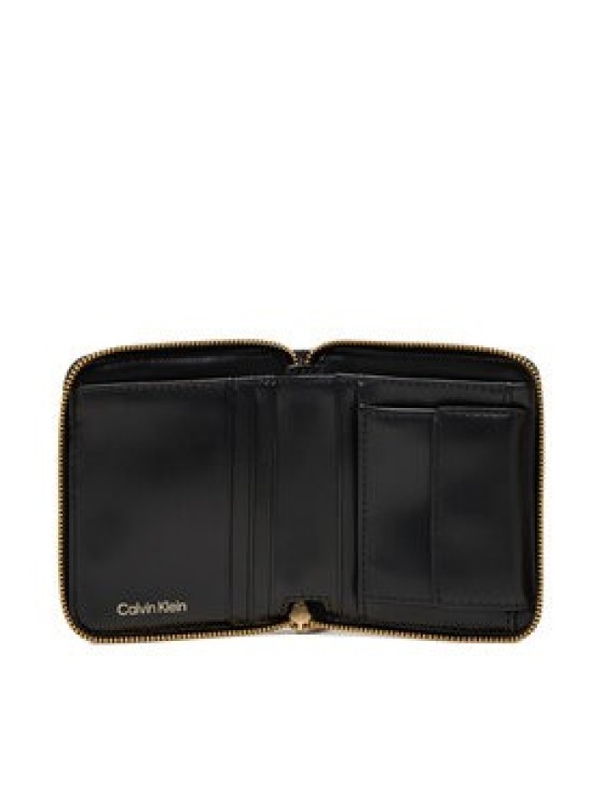 Calvin Klein Portfel Emblem Aop Square Zip Around LV04F1089G Czarny