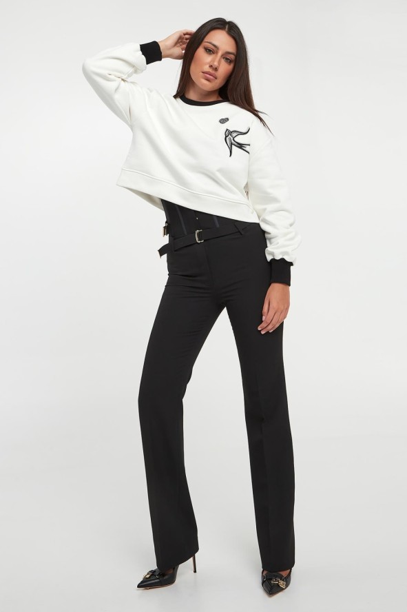 Bluza damska z logo Mandorlato PINKO