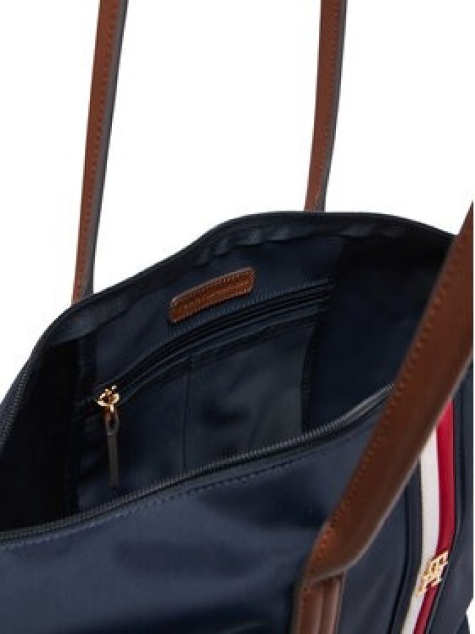 Tommy Hilfiger Torebka Popette Tote Corp AW0AW19027 Granatowy
