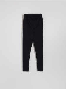 Bawełniane legginsy z wysokim stanem - czarny