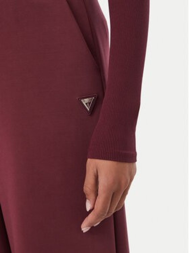 Guess Bluzka V4BP07 K8RT2 Bordowy Slim Fit