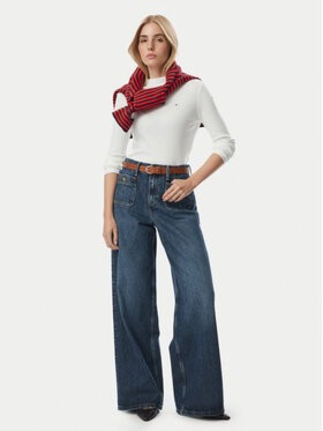 Tommy Hilfiger Bluzka Cody WW0WW47307 Biały Slim Fit
