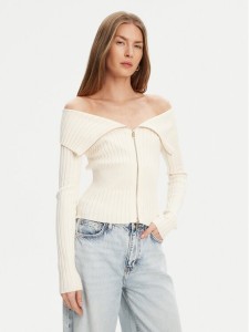 Guess Sweter W5YR03 Z30I2 Écru Slim Fit