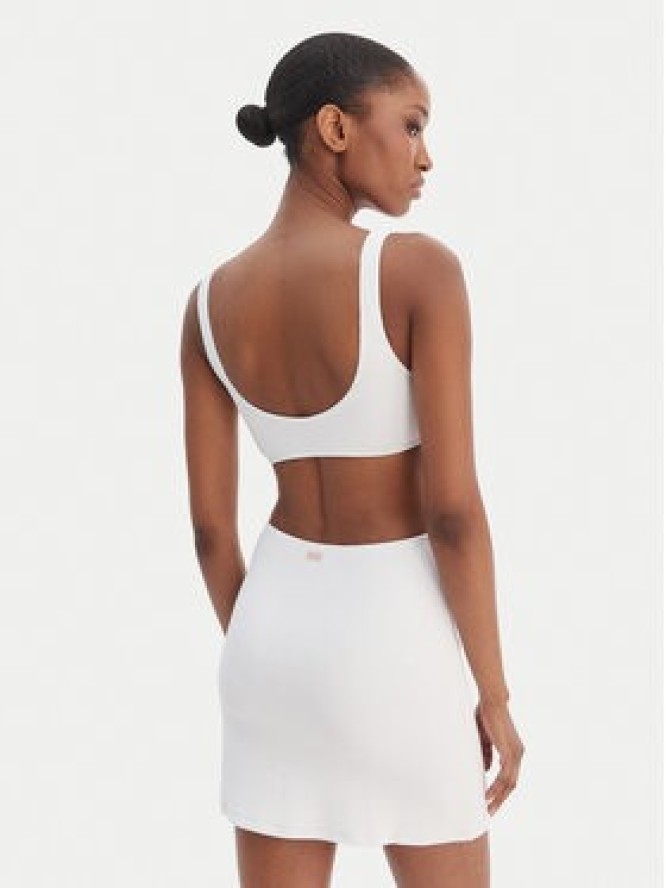 Banana Moon Sukienka letnia Friday Scrunchy JAA10 Biały Slim Fit