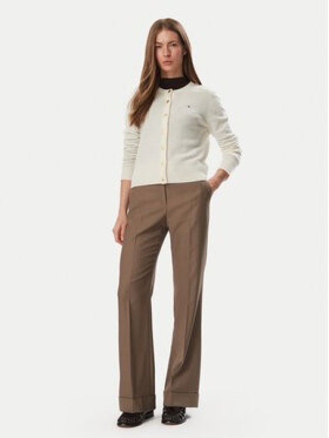 Tommy Hilfiger Kardigan WW0WW51439 Kremowy Slim Fit