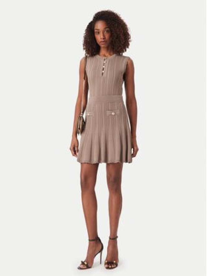 Guess Bluzka W6YR24 Z0970 Beżowy ciemny Slim Fit