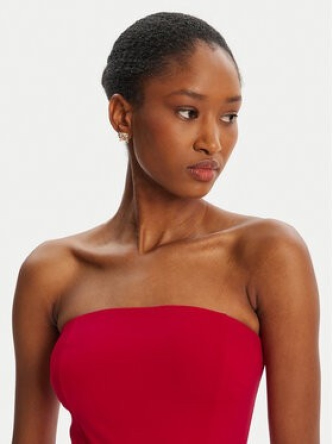 Bardot Sukienka koktajlowa Agastina Strapless 60029DB Czerwony Slim Fit