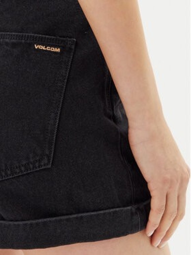 Volcom Szorty jeansowe Weelow B2012300 Czarny Slim Fit
