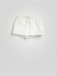 Bawełniane szorty - złamana biel