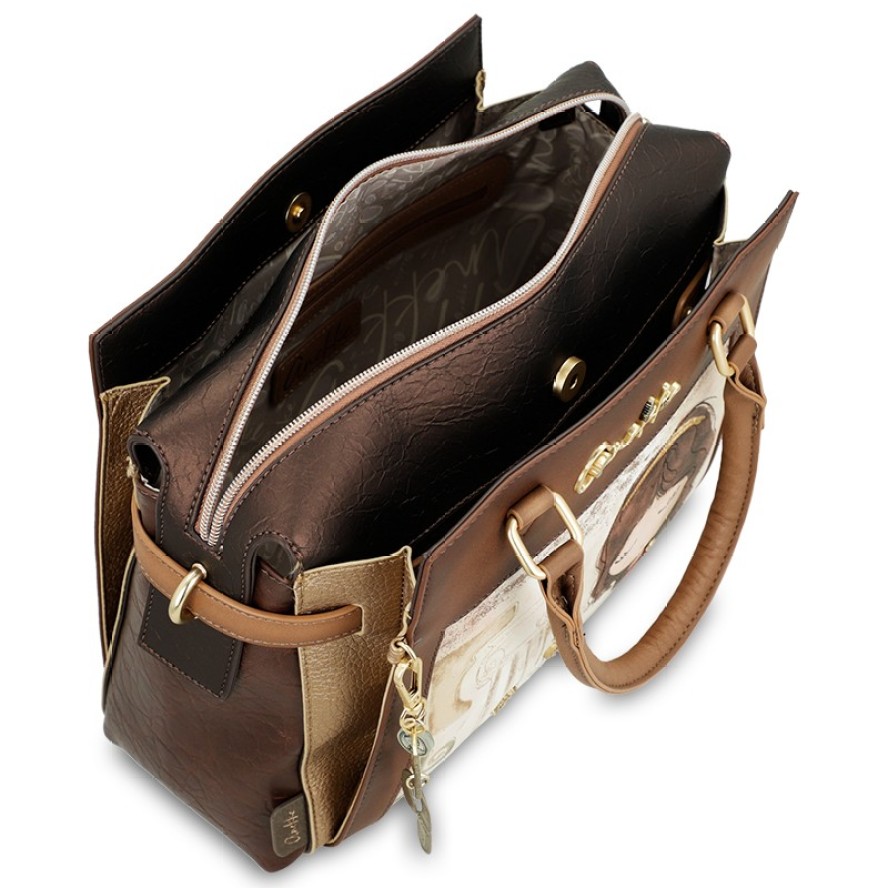 Brązowa Duża Damska Torebka Anekke