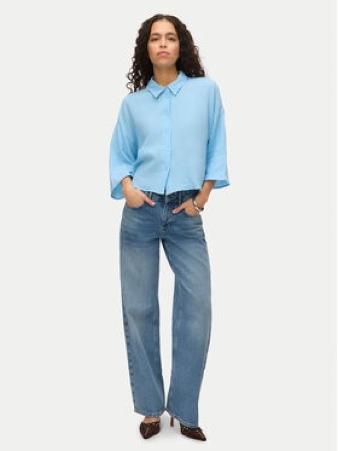 Vero Moda Koszula Natali 10279685 Niebieski Standard Fit
