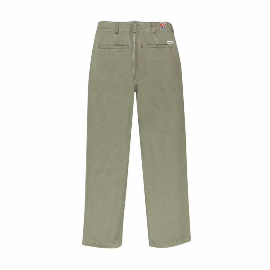 WRANGLER CASEY JONES CHINO DAMSKIE SPODNIE MATERIAŁOWE DUSTY OLIVE W24GBIX45 112141255