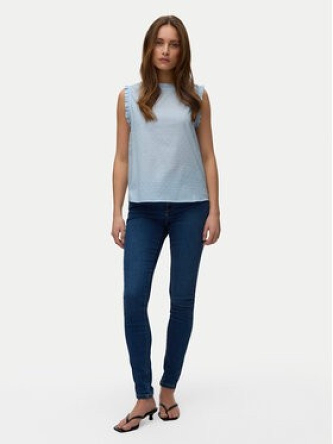 Vero Moda Top Trine 10342734 Niebieski jasny Regular Fit