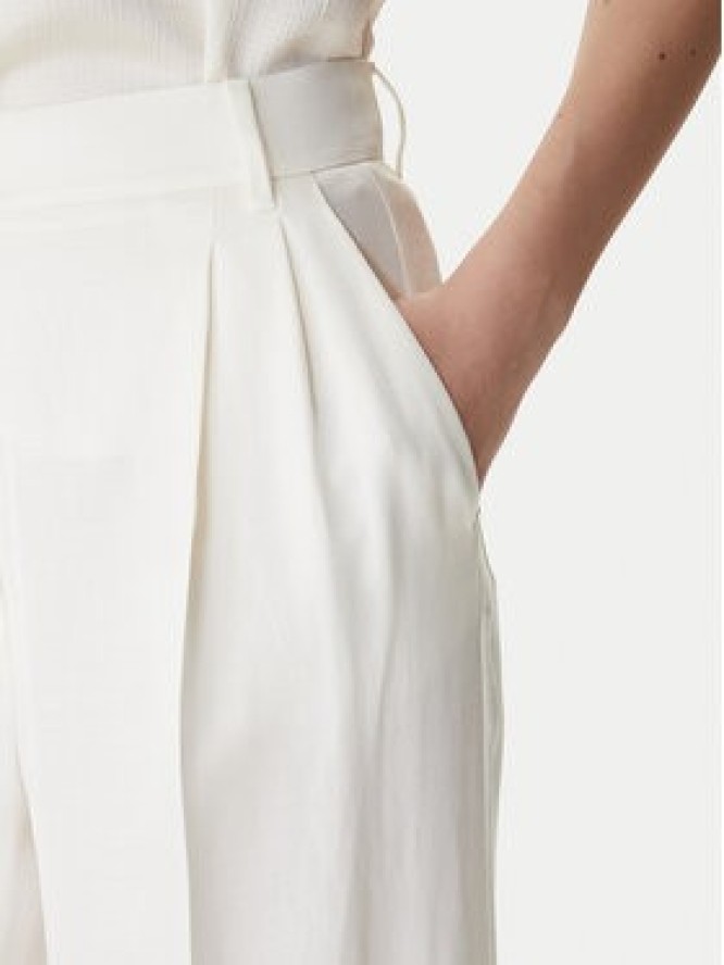 Marella Spodnie materiałowe Adito 2615131221 Écru Straight Fit