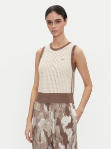 adidas Sweter adicolor JD0904 Beżowy Regular Fit