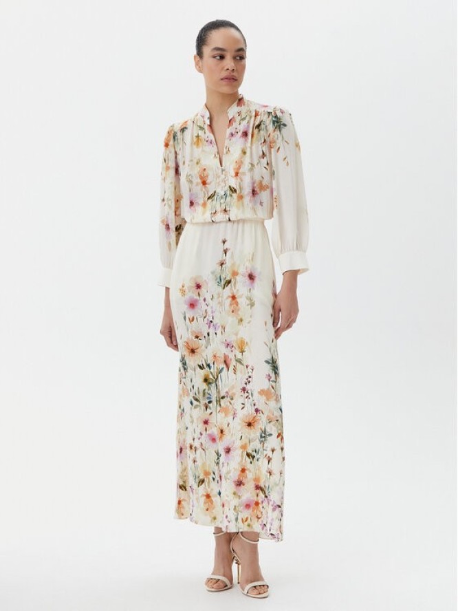 Luisa Spagnoli Sukienka koszulowa Pasticcino 541822 Beżowy Regular Fit