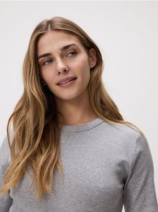 Bawełniany t-shirt - jasnoszary