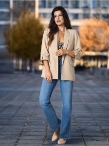 Jeansy FLARE - niebieski