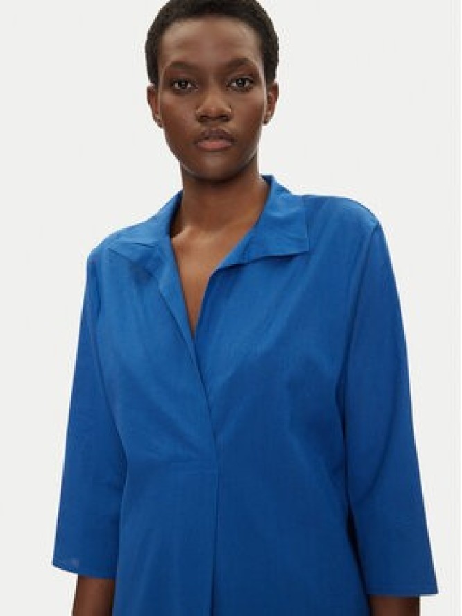 Iconique Sukienka letnia IC25-093 Niebieski Regular Fit