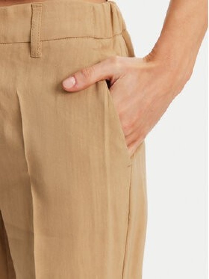 Marella Spodnie materiałowe Arles 2513131065 Beżowy Slim Fit