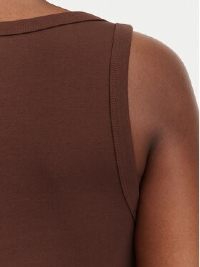 HUGO Top Datamia 50514489 Brązowy Slim Fit