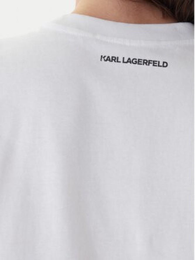 KARL LAGERFELD T-Shirt B1W17032 Biały Relaxed Fit