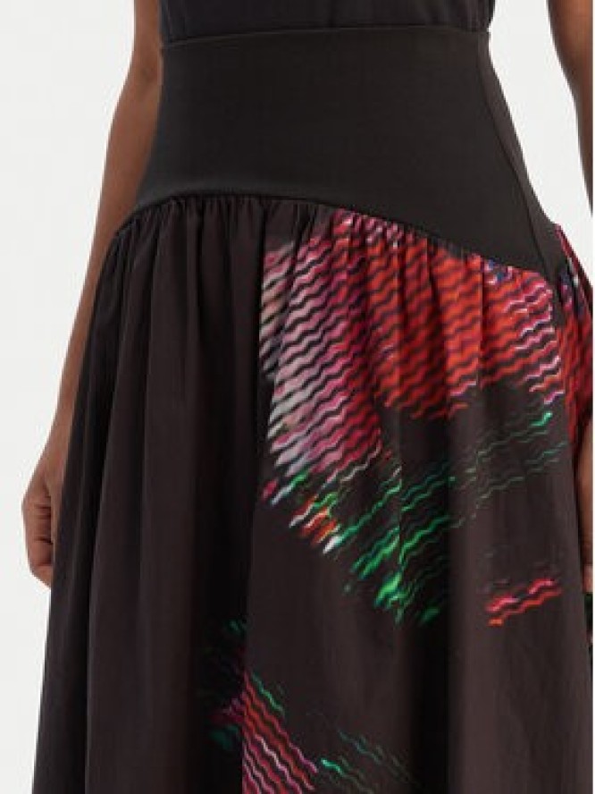 Desigual Spódnica midi 26SWFW02 Czarny Regular Fit