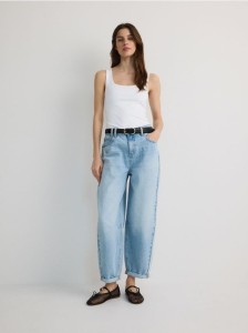 Jeansy balloon fit - niebieski