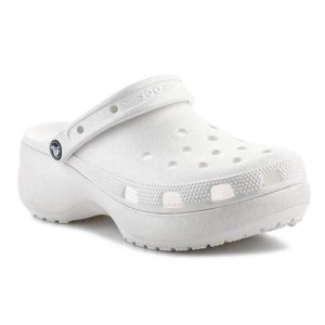 Buty do chodzenia damskie Crocs Classic Platform Glitter Clog W Chalk