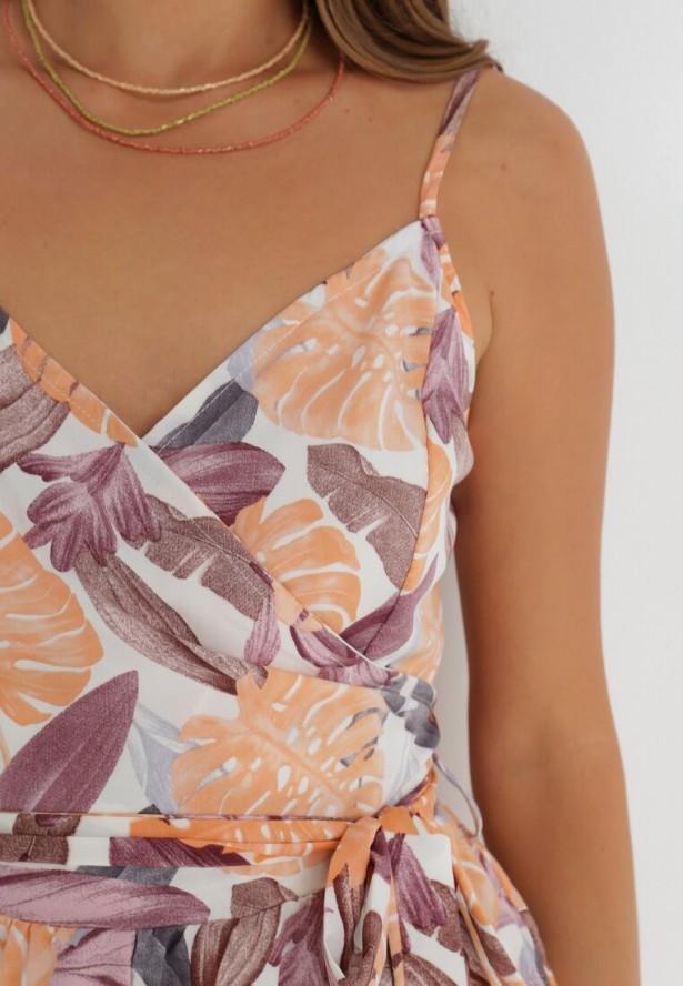 Biało-Pomarańczowy Kombinezon Lolkey