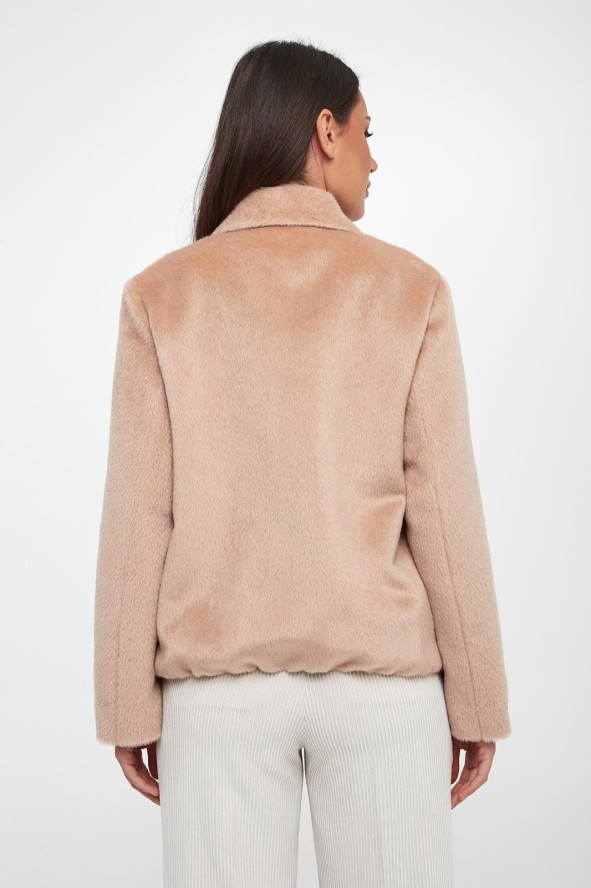 Płaszcz damski krótki z alpaki PESERICO