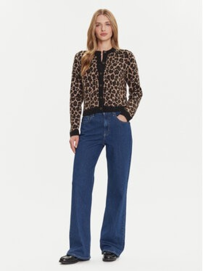 Tommy Jeans Kardigan Leopard DW0DW21968 Brązowy Regular Fit