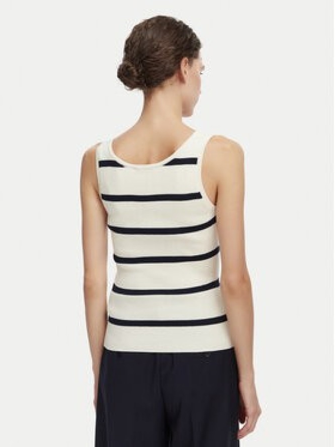 Tommy Hilfiger Top WW0WW48480 Kremowy Slim Fit