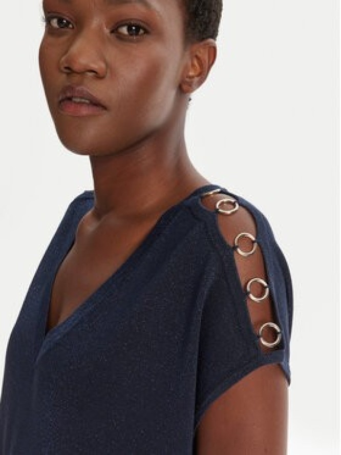 Morgan Bluzka 242-MRING Granatowy Relaxed Fit