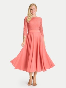 Swing Sukienka koktajlowa 77761710 Koralowy Regular Fit