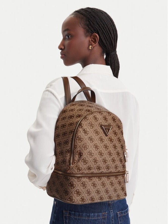 Guess Plecak Adrian Logo Travel TWNB21 68030 Brązowy