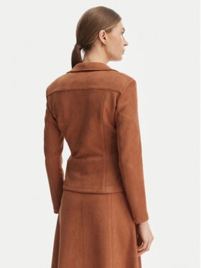 Rinascimento Kurtka z imitacji skóry CFC0127914003 Brązowy Slim Fit